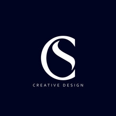 Obraz premium Letter CS Logo Design Using letter C and S , CS Monogram