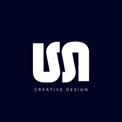 Letter UN Logo Design Using letter U and N , UN Monogram