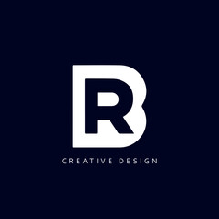 Letter BR RB Logo Design Using letter B and R , RB BR Monogram