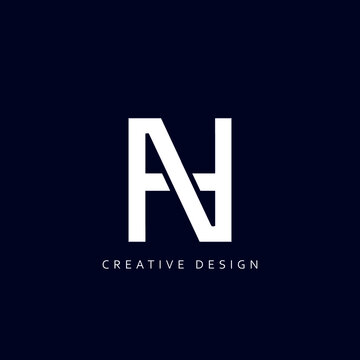 Letter HN or NH Logo Design Using letter H and N , NH or HN Monogram