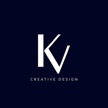 Letter KV Logo Design Using letter K and V , KV Monogram