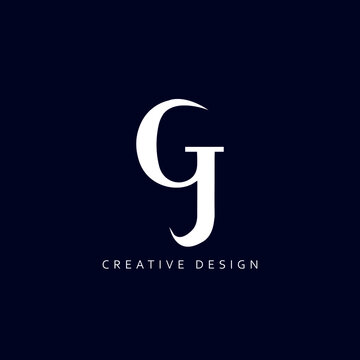 Letter GJ Logo Design Using letter G and J , GJ Monogram