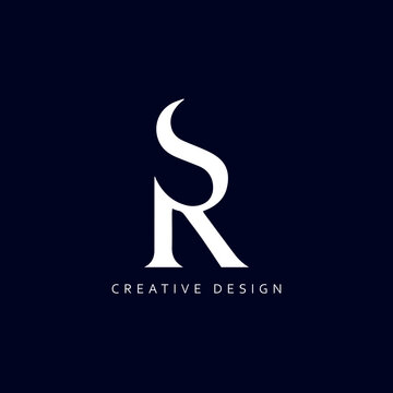 Letter SR or RS Logo Design Using letter S and R , RS or SR Monogram