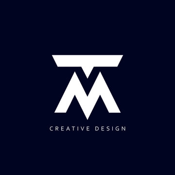 Letter TM or MT Logo Design Using letter T and M , MT or TM Monogram