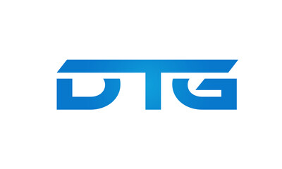 Connected DTG Letters logo Design Linked Chain logo Concept	