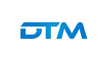 Connected DTM Letters logo Design Linked Chain logo Concept	