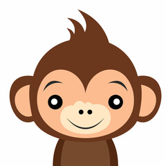 Vector image of monkey cartoon