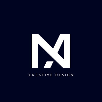 Alphabet letter icon logo MA or NA