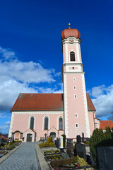 Kirche St. Martin in Heimertingen  im schw&auml;bischen Landkreis Unterallg&auml;u, Bayern 