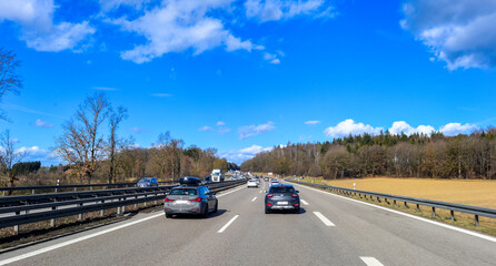 A7 Memmingen Richtung Ulm vor Dreieck Hittistetten 