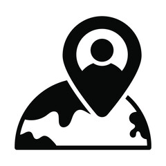 location mark Finance Related Vector Line Icon. Editable Stroke Pixel Perfect.