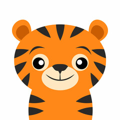Vector image of an cartoon tiger
