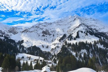 Winter in den Lechtaler Alpen in Vorarlberg	