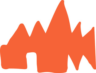 Polygonal angular geometric shape. Irregular Handdrawn Freeform