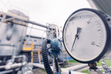 Concept Russia has cut off gas supplies to European countries, pressure gauge shows value of zero...