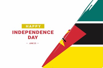Mozambique Independence Day. Vector Illustration. The illustration is suitable for banners, flyers, stickers, cards, etc.
