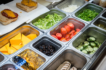 Various Kind of Sliced Vegetables and Cheese