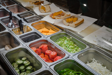 Various Kind of Menu in Sandwich Shop