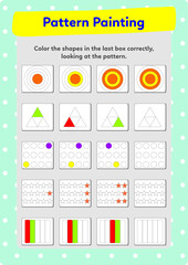 This worksheet is a pattern completion activity anda painting