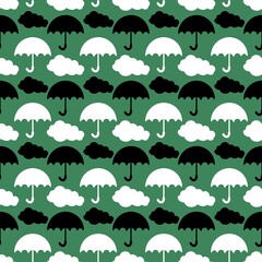 Autumn seamless umbrella pattern for fabrics and textiles and packaging and wrapping paper and kids