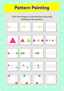 This worksheet is a pattern completion activity anda painting
