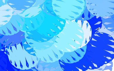 Obraz premium Light BLUE vector backdrop with memphis shapes.