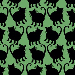 Kids seamless cats pattern for fabrics and textiles and packaging and gifts and cards and linens and wrapping paper