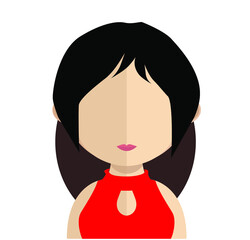 Abstract Girl Avtar Character.In fiction, a character is a person or other being in a narrative vector illustration. many uses for advertising, book page, paintings, printing, mobile wallpaper, mobile