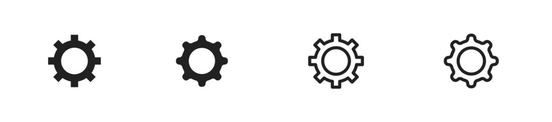 Gear icon set . Gears symbol collection. Vector isolated illustration.