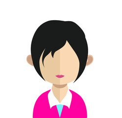 Abstract Girl Avtar Character.In fiction, a character is a person or other being in a narrative vector illustration. many uses for advertising, book page, paintings, printing, mobile wallpaper, mobile