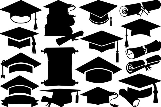 Graduation Cap SVG Cut Files | Graduate Silhouette | Graduation Svg | Diploma Svg | Graduation Hat Svg | Degree Svg | Graduate Bundle
