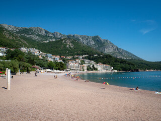 Fototapeta na wymiar Sveti Stefan beach Montenegro