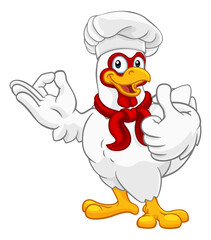 Chicken Chef Rooster Cockerel Perfect Cartoon