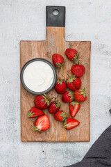 Strawberry's on a wooden board
