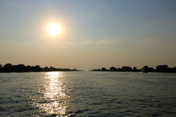 Naklejka premium sunset in the Danube Delta Romania