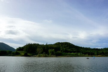lake and forest in the mountain