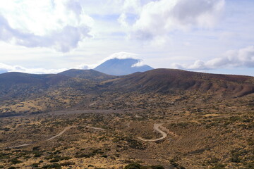 Panorama view on island of Tenerife to the volcano Pico del Teide