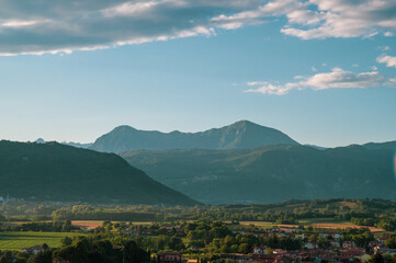 Naklejka premium beautiful view of San Daniele del Friuli in the province of Udine in Friuli Venezia Giulia home of raw ham