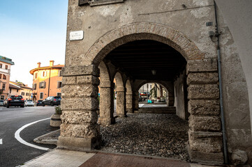 Naklejka premium beautiful view of San Daniele del Friuli in the province of Udine in Friuli Venezia Giulia home of raw ham