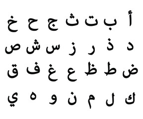 Naklejka premium the 28 arabic alphabet vector 