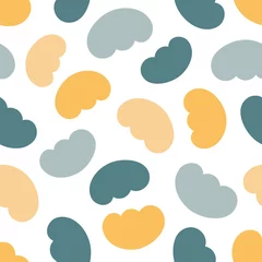 Meubelstickers Abstract seamless pattern. Simple organic shapes © crafftiss