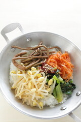 Korean food, Bibimbap marinated vegetable and rice