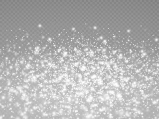 White dust sparks, sparkling particles star light