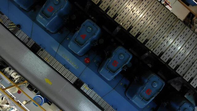 Above main engine of ship