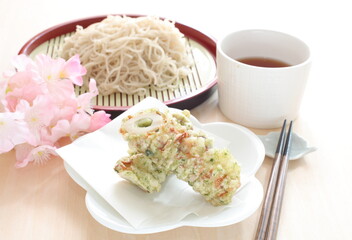 Japanese food, fish cake deep fried Chikuwa Tempura