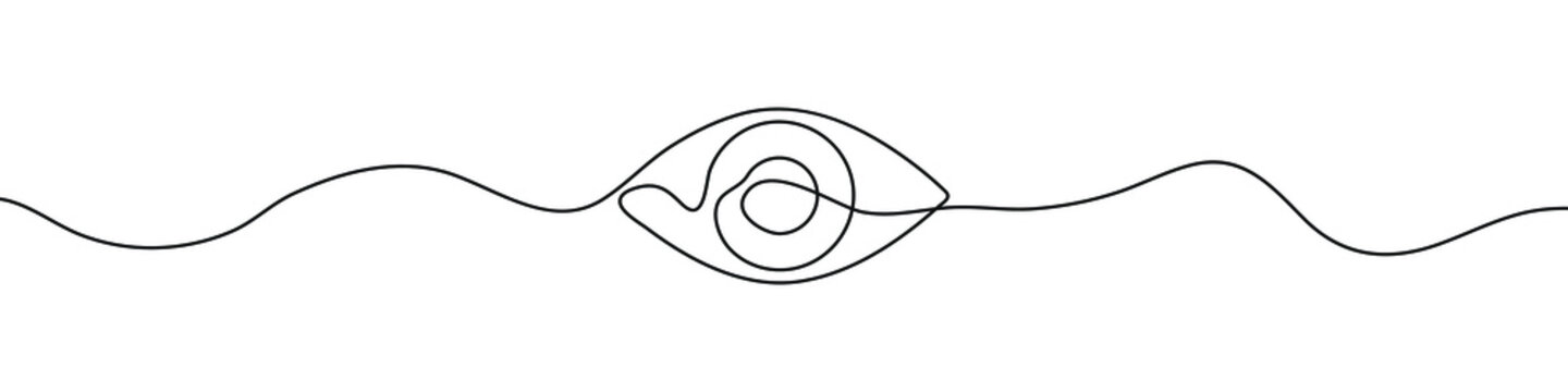 recommend clip art: Linear background of eye. One continuous line drawing of human eye. Vector illustration. Eye icon isolated
