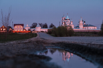 Nikitsky Monastery in Pereslavl-Zalessky at sunset