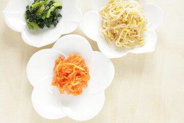 Korean food, assorted vegetable mixed for healthy side dish