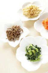 Korean food, assorted vegetable mixed for healthy side dish