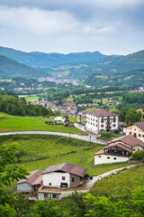 countryside town of baztan valley in navarre, Spain © jon_chica